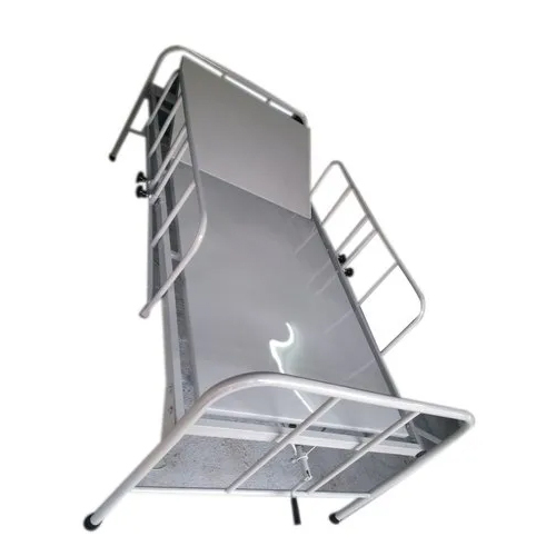 Plain Hospital Bed - Stainless Steel, 2030mm x 900mm x 600mm , White Color Coated Finish for Easy Sanitization and 200kg Weight Capacity