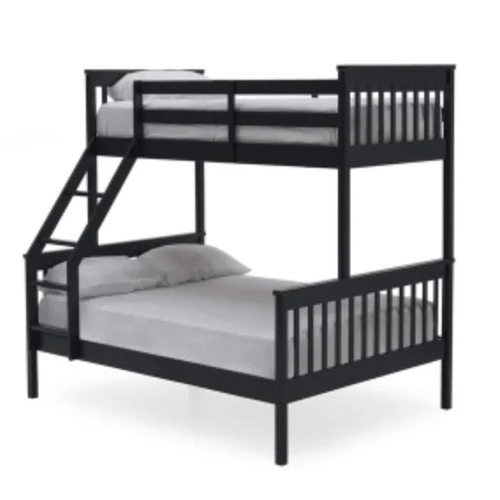 Steel Kids Bunk Bed - Color: Black