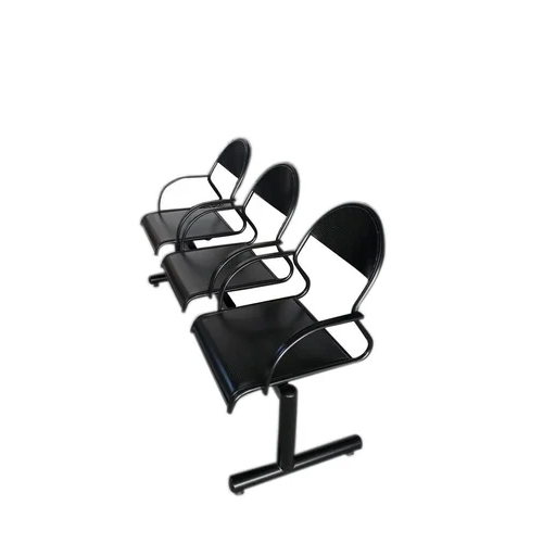 3 Seater Visiting Chairs - Color: Black