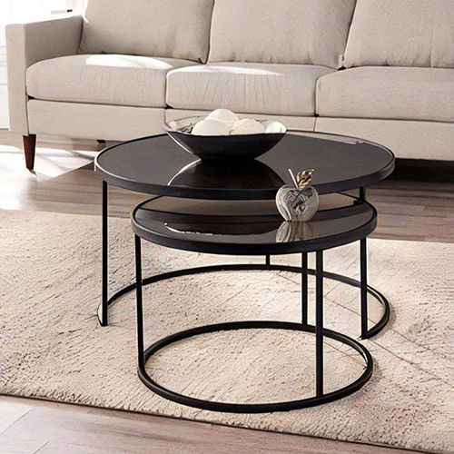 Black Round Table - Dimensions: Customized Millimeter (Mm)