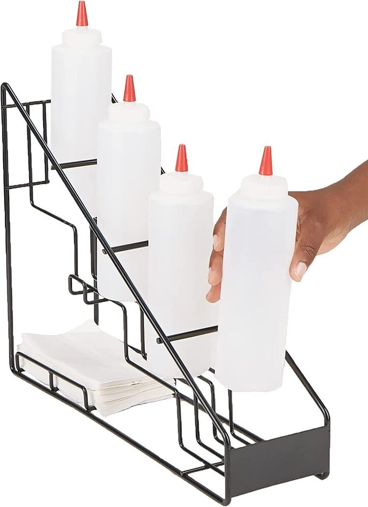 Kitchen Rack Bottle Holder Stand Can Fix On Wall Or Can Put On Table