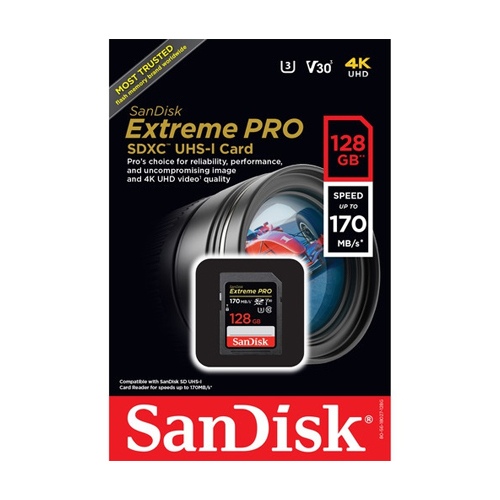 Sandisk 128Gb Extreme Pro Uhs-I Sdxc Memory Card - Application: Industrial