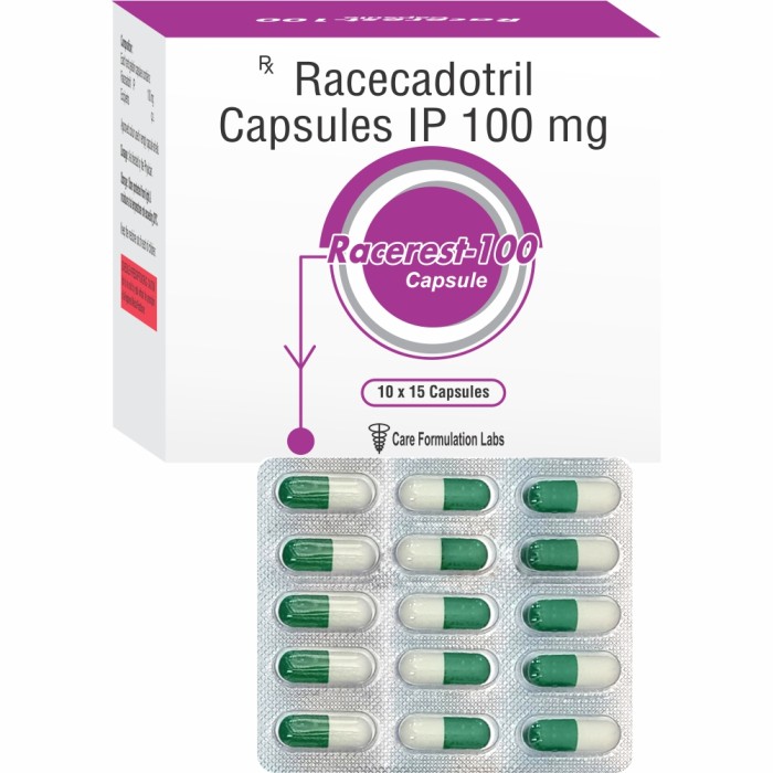 Racecadotril - 100mg Hard Gelatin Capsules | Treats Acute Diarrhea, Doctor-suggested Dosage, Store In Cool & Dry Place