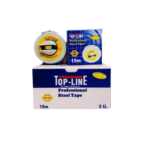 15Mtr Steel Freemans Measuring Tape - Color: White