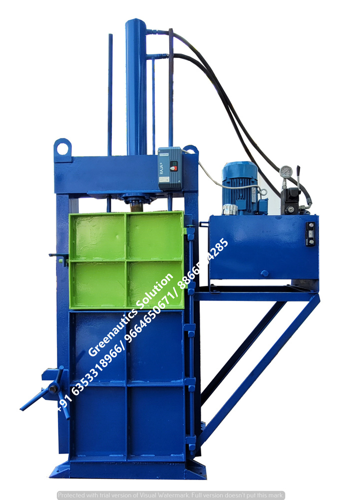 Scrap Baling Machine - Color: Blue