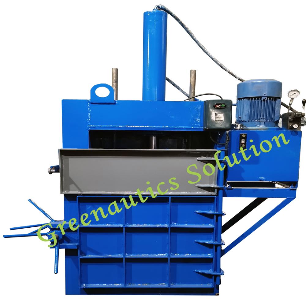Press Plastic Scrap Baler Machine - 700mm x 500mm Working Table Size, 0-30 Tons Hydraulic Force, Ideal for PET Bottle Compaction