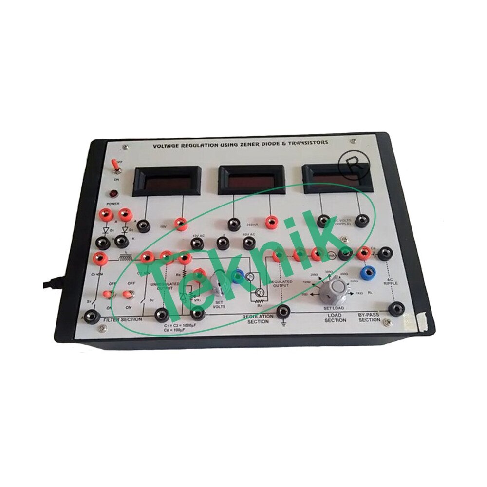 VOLTAGE REGULATION USING 78 SERIES VOLTAGE REGULATORS WITH ALUMINUM PANEL & DIGITAL PANEL