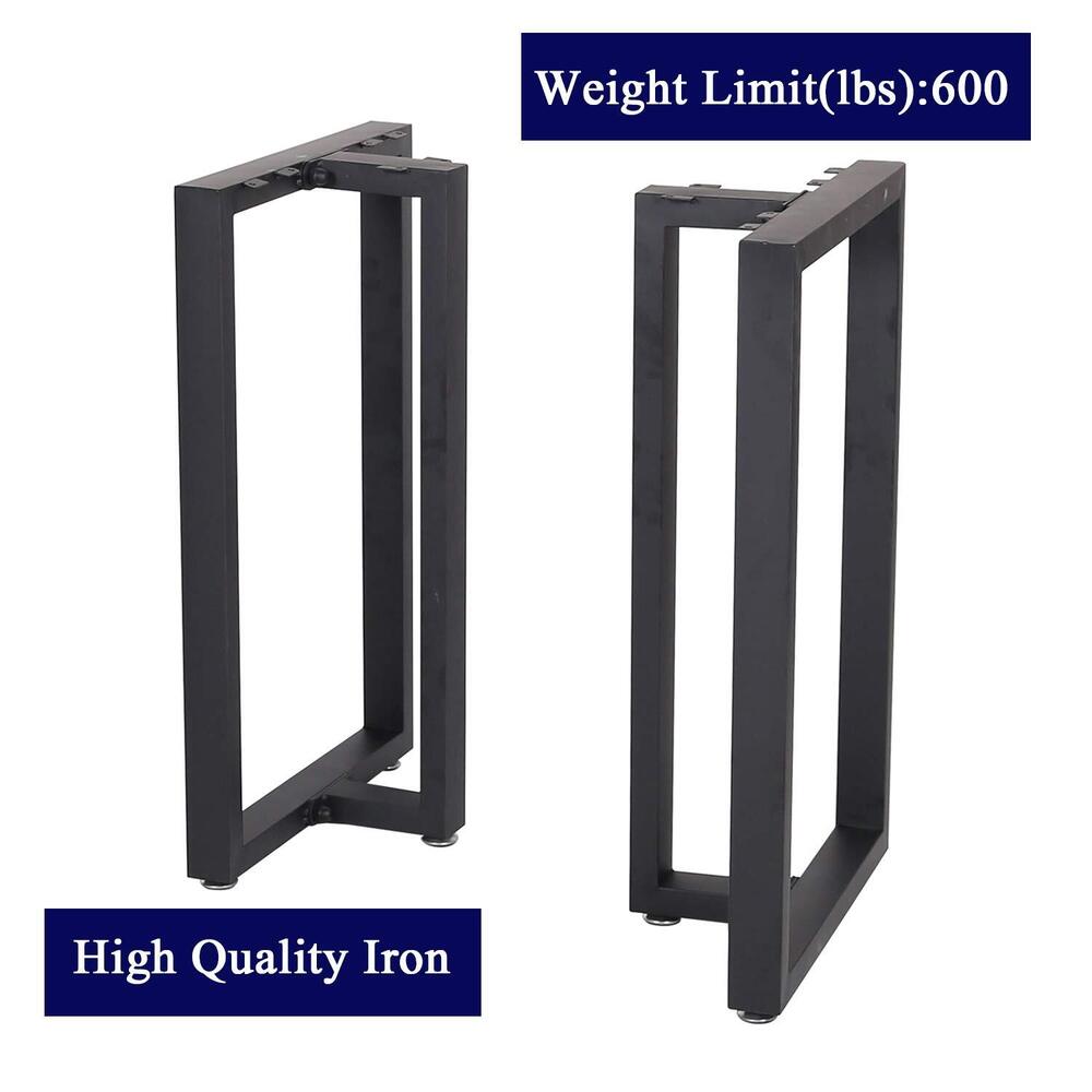 Metal Table Legs Heavy Duty T Shape Iron Desk Legs Set of 2 (29 Height 22 Wide) Industrial Furniture Legs,Dining Table Legs