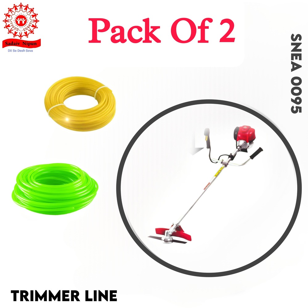 Pd-0095 "Brush Cutter Trimmer Line - Durable Nylon Material, 3.5mm Thickness, 2x30ft Spools, Round Shape - Heavy-duty Cutting Power, Universal Compatibility"