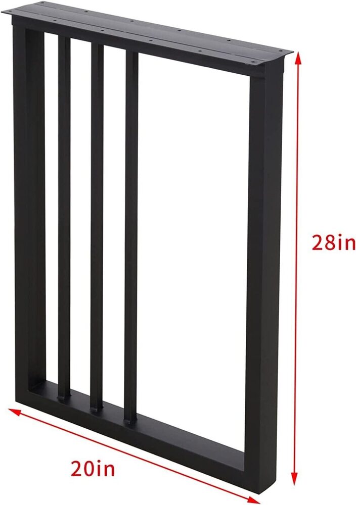 set of 2 Metal Table Legs Industrial Desk Legs 28Height 20Wide Heavy Duty Dinning Table,Modern Coffee Tables