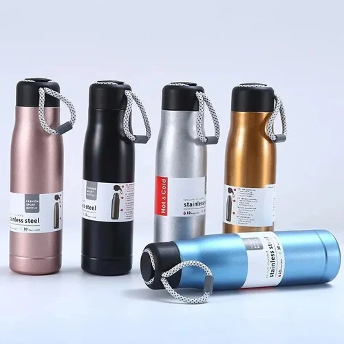 Premium Stainless Steel Vacuum Flask - Color: As Per Requirement