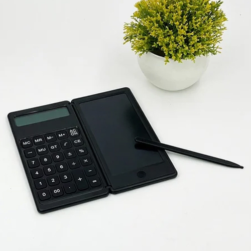 Foldable Mini Calculator - Color: Black