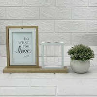 Wooden Rotating Photo Frame - High-quality Wood, Classic Brown Color | Elegant Finish, 4-photo Display, Perfect Gift Option