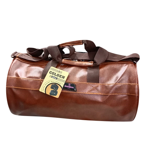 Brown Pu Rexine Gym Bag - Size: Different Available