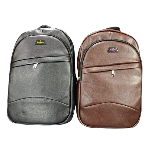 Stylish Pu Rexine Backpack Bags - Color: Black