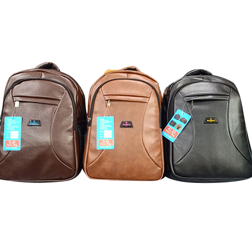 Pu Rexine College Backpack Bags - Color: Multicolor