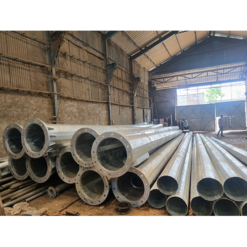 Highmast Lighting Pole - Color: Silver