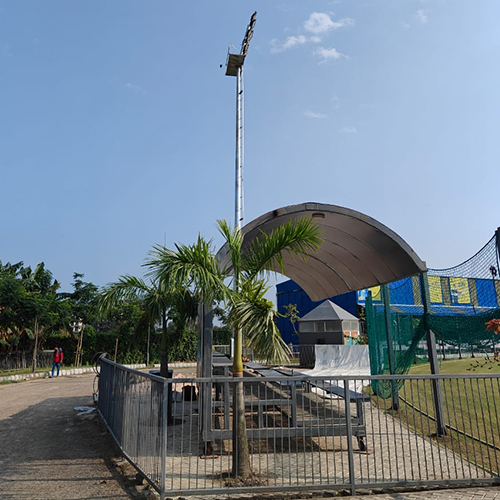 Stadium Highmast Lighting Pole - Color: Silver