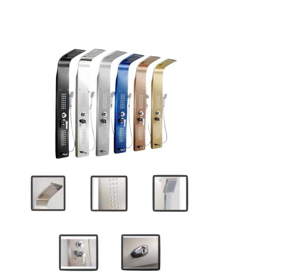Stainless Steel Shower Panel - Various Sizes Available | Customizable Color Options, Glossy Finish For Modern Elegance