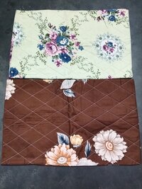Quilted Pillow Covers - Cotton Material, Rectangular Shape, Multicolor Printed Pattern | Luxurious, Durable, Machine Washable For Easy Care