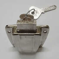 Multipurpose Ultra Key Furniture Lock - High-quality Steel, Polished Silver Finish | Easy Install, 2 Keys Included, Maximum Security For Your Furniture