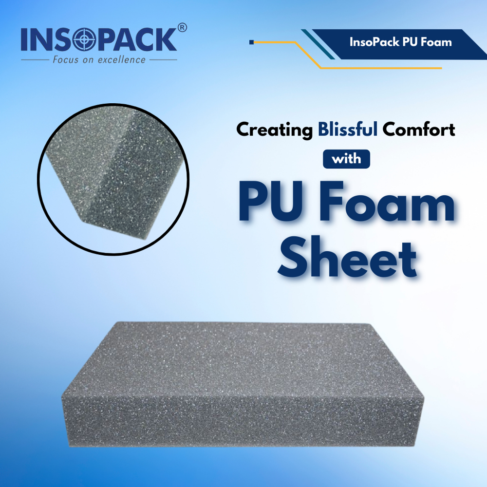Pu Foam Sheet - 40mm Thick, 6x3 Ft Rectangular Gray | Light Weight, Smooth Texture, Excellent Cushioning And Insulation