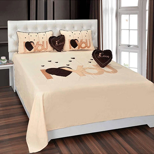 I Love U 5 Pcs Bedsheet Set - Color: Different Available