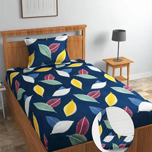 Leaf Print Bed Sheet - Color: Different Available