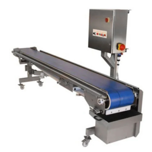 Assembly Line Conveyor - Stainless Steel, Standard Size, Sleek Silver Color | 230 Volt Operation, Warranty Included