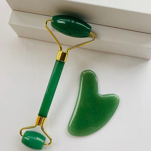 Green Jade Roller And Gausha - Feature: Improve Blood Circulation