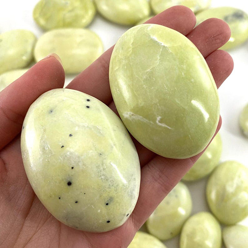 Green Serpentine Palm Stones - Artificial Stone Type: Solid Surface