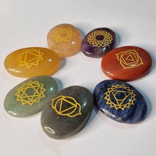 Seven Chakra Reiki Set - Artificial Stone Type: Solid Surface