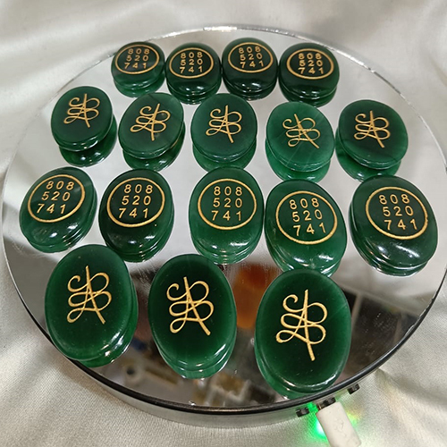 Green Jade Zibu Money Coin - Color: As Per Requirement