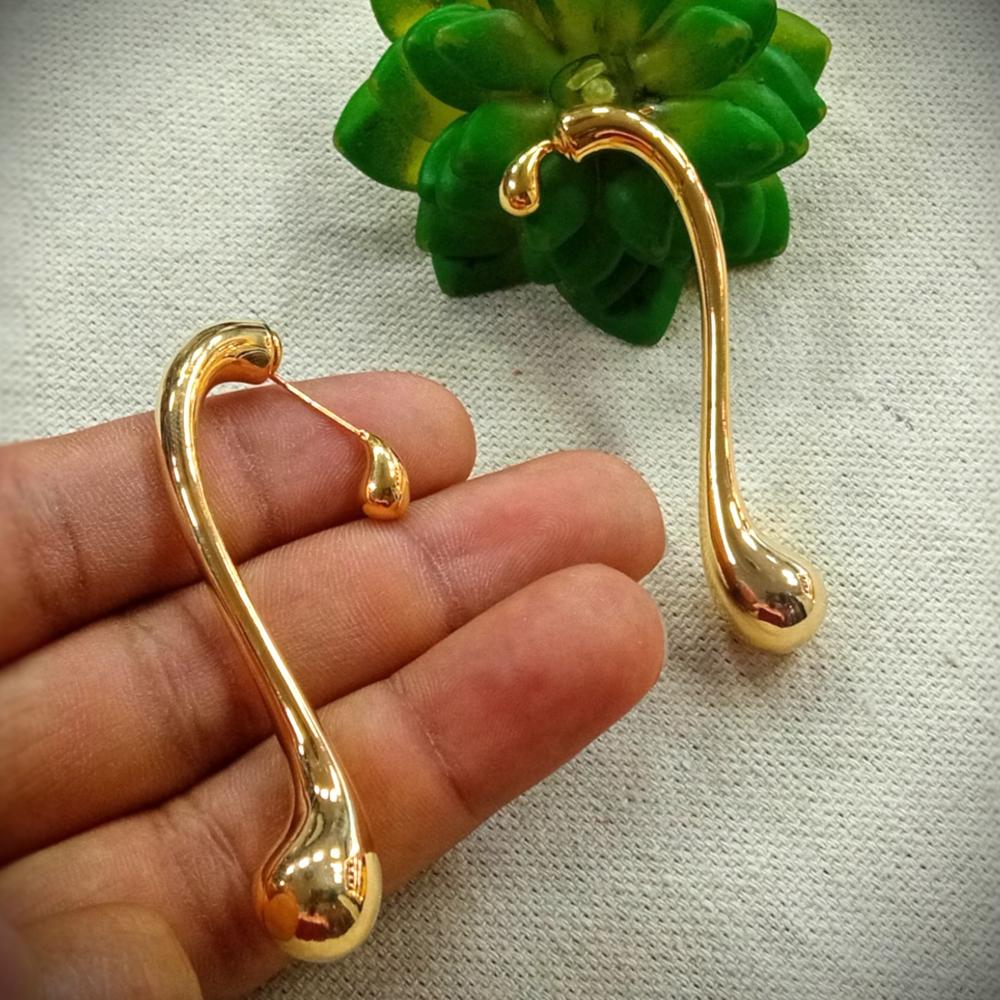 Metal Glossy Stainless Steel Earrings