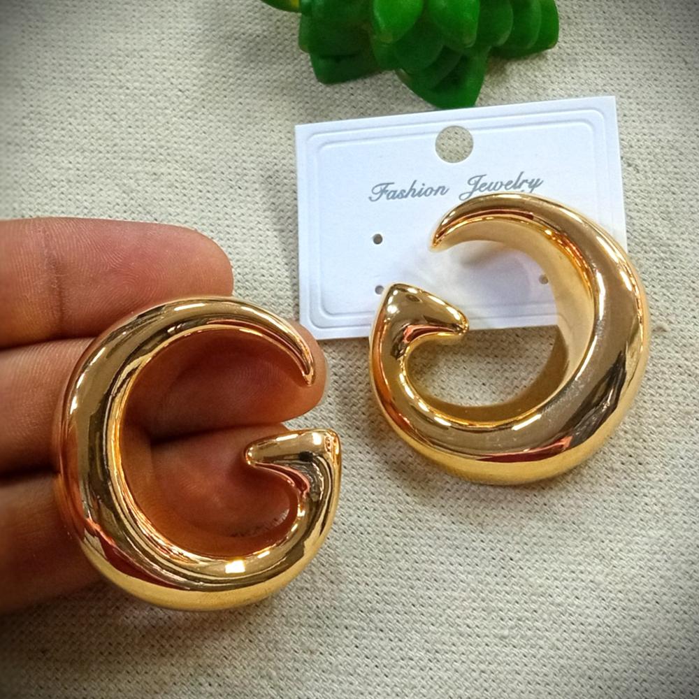 Metal Glossy Stainless Steel Earrings