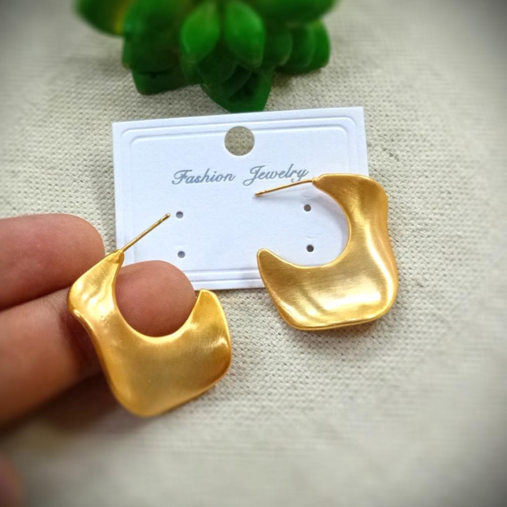 Metal Glossy Stainless Steel Earrings