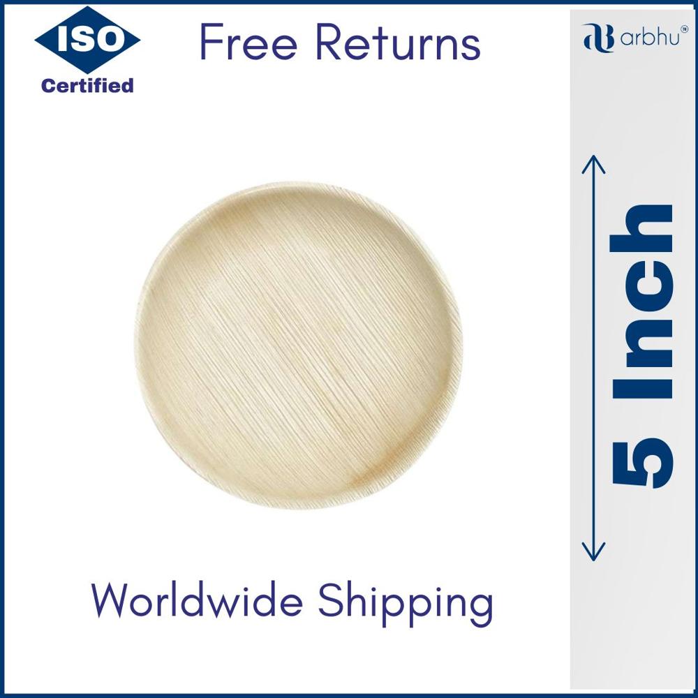 5 Inch Round Areca Plates - Application: Restaurants
