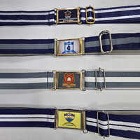 Brass Digital Print Buckle School Belt - Color: Multicolor