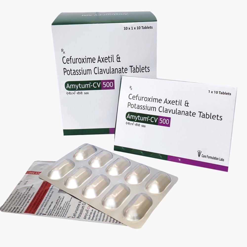 Cefuroxime Axetil 500Mg ,Potassium Clavulanate  125Mg. Tablet - Grade: Pharma