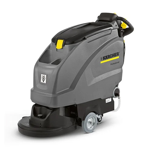 Single Disc Floor Scrubbing Machine - Color: Grey