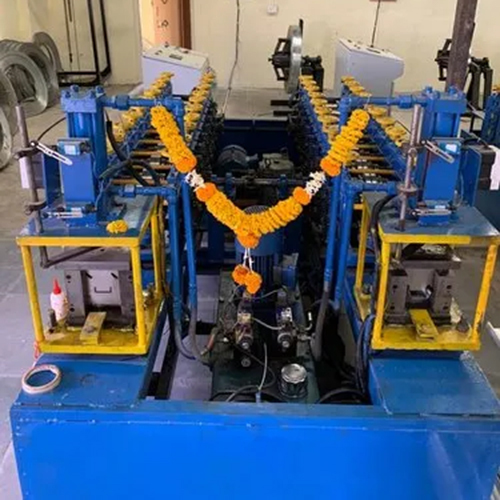 Pop Roll Forming Machine - Mild Steel , Semi-Automatic , Sleek Blue Finish , Human Machine Interface Control System , Warranty Included