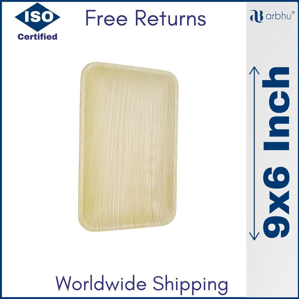 9x6 Inch Areca Tray - Application: Events And Parties