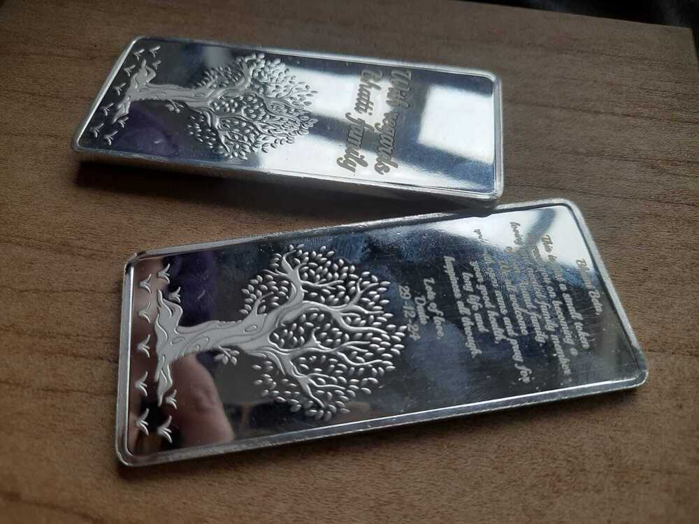 कस्टमाइज़ सिल्वर बार