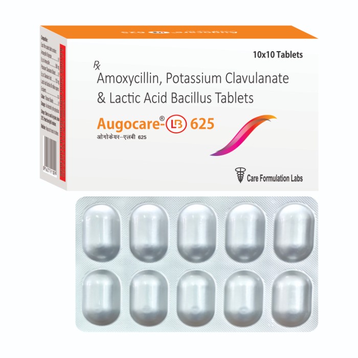 Amoxycillin,Potassium Clavulante, Lactic Acid Bacillus  Tablet - Storage: Cool & Dry Place