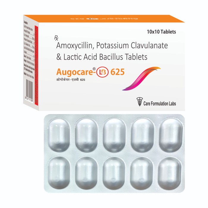 Amoxycillin,Potassium clavulante, Lactic Acid Bacillus  tablet