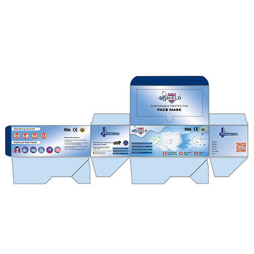 Disposable Protective Face Mask - High-Quality Carton Material, Custom Size and Color Options | Breathable Design for Medical and Public Use, Easy to Wear