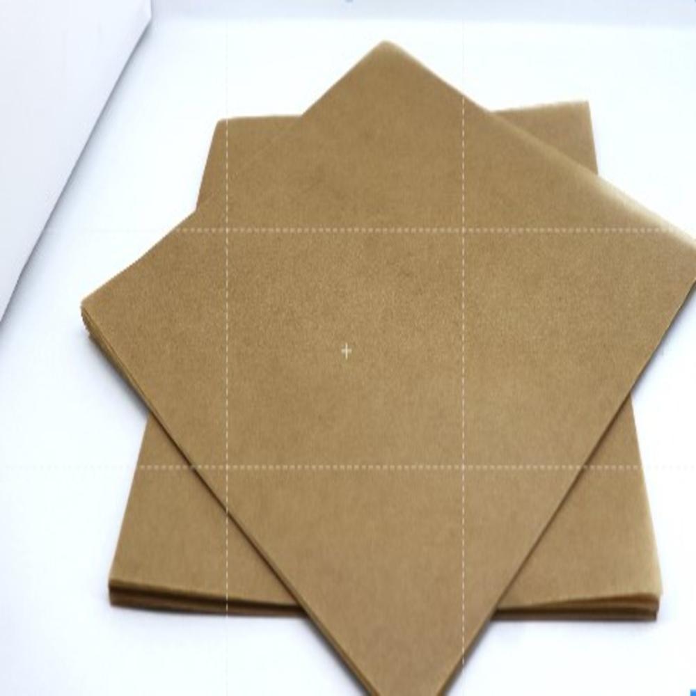 Brown Butter Paper Uncoated - Standard Rectangle Size, Brown Color, Uncoated Finish, Moisture Proof | Multi-purpose For Baking, Wrapping, And Crafts