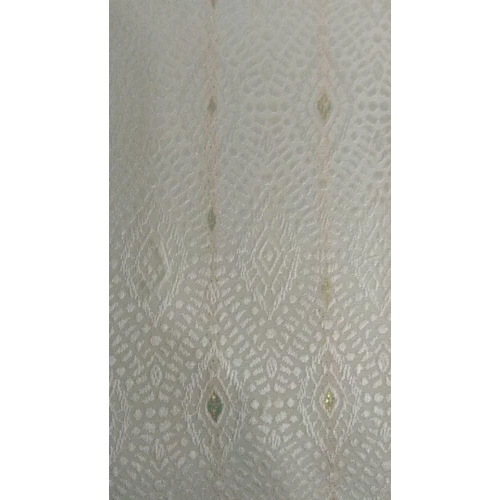 White Jacquard Shirting Fabric - Attributes: Washable