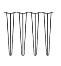 set of 4 (18 inch) Metal Table Legs Center Table Legs 3 Rod Furniture Legs Hairpin