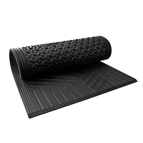 Black Rubber Cow Mat - Place Of Origin: India